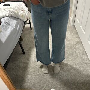 H&M Blue Flare Wide Leg Jeans